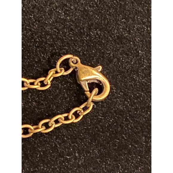 Vintage Gold-Tone Necklace With Crown Pendant & Rhinestones - Picture 4 of 4